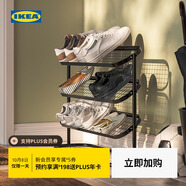 宜家（IKEA）ALGANAS艾佳奈斯鞋架簡(jiǎn)易門(mén)口家用多層室內鞋架子 鞋架黑色
