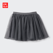 優(yōu)衣庫嬰幼兒寶寶花式短裙半身裙柔軟薄紗粉色公主風(fēng)蓬蓬裙479646 08 深灰色 100