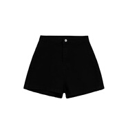夏日黑色百搭牛仔短褲包臀超短熱褲女夏季高腰辣妹緊身褲子 黑色_現貨 XS
