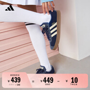 adidas「T頭鞋」VL COURT復(fù)古休閑板鞋德訓(xùn)鞋男女阿迪達(dá)斯輕運動   深藍(lán)/暖香草色/灰藍(lán)   44.5