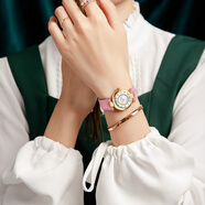 CULISR KESNR女士手表十大品牌小CK復古小綠表輕奢小眾高級感新年禮物送女朋友 粉色皮帶【愛(ài)馬仕橙禮盒】