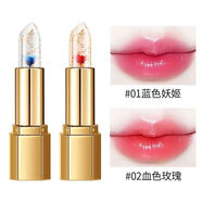 溫變潤唇膏防水不沾杯不掉色保濕鮮果凍透明口紅滋潤鮮花持久 01#藍色妖姬+02#血色玫瑰