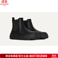 UGG 男士伯利切爾西冬季靴防水透氣襯里柔軟外底全粒面 1151790 黑色 43 =10