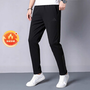 阿迪達斯 （adidas）運動(dòng)褲男褲2025秋冬季新款小腳褲跑步訓練健身男士褲子休閑長(cháng)褲 黑色KA1301加絨/明星同款 L 推薦155-175斤