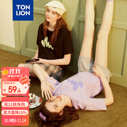 唐獅（TonLion）2025短袖T恤女半袖體恤chic寬松上衣