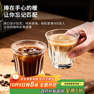 青蘋果轟炸機咖啡杯 精致鋼化玻璃杯dirty澳白意式濃縮拿鐵杯冰美式