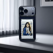 中掌柜免費打印照片2張適用于新款蘋(píng)果17promax拍立得手機殼磨砂全包17Air透明可插卡16pro卡包相框殼15/ 磨砂黑-自帶鏡頭膜-照片發(fā)客服 iPhone17ProMax