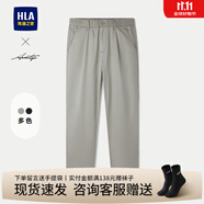海瀾之家（HLA）休閑褲男裝25春季新款織嘜點(diǎn)綴微彈舒適質(zhì)感簡(jiǎn)約日常男士長(cháng)褲子 卡其73 38 /180推薦89~92kg