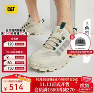 CAT卡特運動鞋休閑鞋25新品男士防滑輕便戶外老爹鞋商場同款 米白色 43