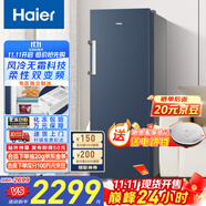 海爾（Haier）242升風冷無霜立式小冰柜家用小型冷藏柜冷凍柜兩用大容量抽屜式冷柜小冰箱BD-242WGHDGB9國家補貼