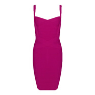 經(jīng)典繃帶連衣裙吊帶辣妹女裝歐美夜店性感彈性多色包臀裙工廠(chǎng) 紫紅色 XL