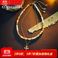 special時尚項鏈鎖骨鏈個性潮多層疊戴襯膚顯瘦十字吊墜手工制作 靈魂交響時尚項鏈