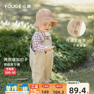 幼歌（YOUGE） 寶寶背帶褲春秋小童嬰兒褲男童女童大PP褲燈芯絨長褲子 米色1（66-100開檔） 73 cm