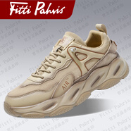Fitti Pahris輕奢男鞋2025冬季新款舒適厚底休閑鞋防臭防滑運動(dòng)跑步鞋老爹鞋男 杏色【品牌男鞋】限量款 39