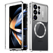 何物鋁合金邊框三星s24ultra手機殼magsafe磁吸防摔適用galaxyS23u男女香薰殼商務(wù)s22u創(chuàng  )意支架配件s25 優(yōu)雅銀【自帶香薰磁吸支架金屬邊框】 三星Galaxy S24 Ultra