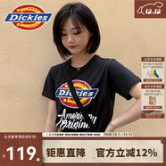 dickies【經(jīng)典款】短袖 情侶款印花短袖t恤 DK007386 黑色 XS
