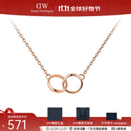丹尼爾惠靈頓（DanielWellington）DW項鏈 女款小雙環(huán)簡約輕奢小眾設(shè)計鎖骨鏈 生日禮物送女友 玫金項鏈款440mm-DW00400166