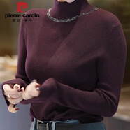 皮爾卡丹2026秋冬新款時(shí)髦高領(lǐng)針織打底衫女歐洲站設計感修身顯瘦上衣 WH3230#紫色 S 【建議 80-95斤】
