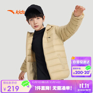 安踏兒童羽絨服男女大童小童2024冬季加絨保暖輕薄羽絨外套A72447907