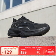 361°男鞋運動(dòng)鞋秋季新款情侶革面防潑水通勤鞋休閑輕便鞋子跑步鞋女 【女】曜石黑2245 37