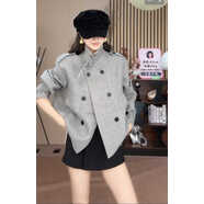 外套女思思精選福利毛呢外套Q881NO退NO換，跑單拉黑929 藍色不退換 均碼 假碼