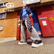UGG秋季男女同款舒適厚底圓頭低幫塔斯曼時(shí)尚單鞋休閑鞋 1158351 BCKBR | 黑色/樺木色 37