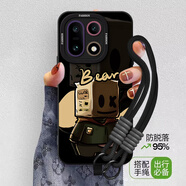 彩畫(huà)家適用一加15手機殼5G手腕帶掛繩OnePlus1+Ace6T全包防摔液態(tài)硅膠ace6保護套網(wǎng)紅潮牌卡通創(chuàng  )意男女款 【黑胖盒子】腕帶掛繩 一加15