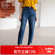 非魚(yú)非魚(yú)2024秋冬款百搭小腳牛仔褲修身顯瘦九分褲子復(fù)古洗水女褲 牛仔藍(lán) L