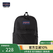 JANSPORT杰斯伯書(shū)包輕便雙肩包男女旅行包簡(jiǎn)約背包電腦包學(xué)生校園 85VI008黑色-側(cè)邊袋/20L