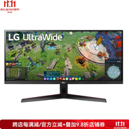 LG超寬顯示器29英寸21:9 FHD IPS 顯示屏USB Type-C連接無邊框顯示屏29WP60G 黑色美國直郵新品