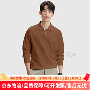 七匹狼（SEPTWOLVES）2025秋季新款長(zhǎng)袖POLO衫翻領(lǐng)純色固色耐洗長(zhǎng)袖T恤男 303(咖啡) M 165/84A