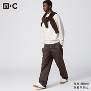優(yōu)衣庫(kù)合作款/男裝打褶直筒褲/水洗產(chǎn)品25秋冬新款479821 38 深褐色 82 /170/82A