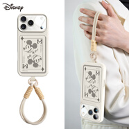 迪士尼（Disney）正版適用蘋(píng)果17系列手機殼新款磁吸撲克鼠液態(tài)硅膠iPhone17promax情侶感保護套16pro簡(jiǎn)約air超好看 【古董白】腕帶掛繩款立體護鏡真液態(tài)不發(fā)黃 iPhone_17_Pro_Max