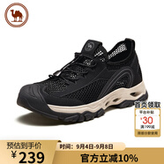 駱駝牌男士戶外軟彈防撞徒步鞋網(wǎng)孔透氣休閑鞋P14M379003黑色38 