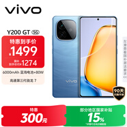 vivo Y200 GT 12GB+256GB 風(fēng)暴 國家補(bǔ)貼 6000mAh+80W長續(xù)航大電池快充  第三代驍龍7 輕薄游戲手機(jī)