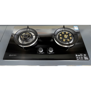 囂金牌JP-5133鴛鴦猛火灶 黑色不銹鋼二合一面板 全包底殼630×330 天然氣12T