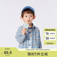 巴拉巴拉童裝兒童襯衫2025女童男童上衣格紋襯衣春裝親子百搭209125102201