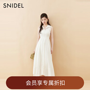 SNIDEL2025秋冬新品氣質翻領無袖收腰A字襯衫連衣裙SWFO254018 白色 M （1）
