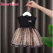 Smartiden國際品牌2025秋季新款女寶寶連衣裙兒童韓版女童蓬蓬裙超仙洋氣裙 無袖 80 cm