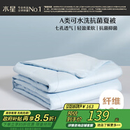水星家紡被子空調(diào)被夏涼被A類七孔纖維雙人夏被子約3.6斤220*240cm