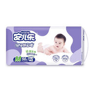 安兒樂(lè )（Anerle）安兒樂(lè )扭扭彈力褲安樂(lè )爾紙尿褲尿布透氣拉拉褲寶寶嬰兒尿不濕 紙尿褲M(mǎn)碼50片
