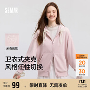 森馬迪士尼米奇家族合作外套女連帽寬松2025春季繡花夾克109125108001
