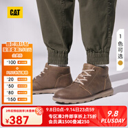 CAT卡特馬丁靴工裝靴男鞋牛皮休閑通勤新復古回潮高幫皮靴P725612 淺褐色 41
