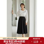 獨(dú)束大碼女裝半身裙女新款韓版百褶裙遮肉顯瘦高腰a字裙 黑色（DY） XL