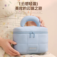 百草園化妝包便攜外出化妝品收納包大容量洗漱包旅行收納袋云間天地蓋藍