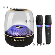 魔音藍牙音響桌面氛圍燈重低音炮大音量HiFi發(fā)燒級電腦音箱 黑金旗艦版【雙話(huà)筒K歌+琉璃燈光+9D環(huán)繞音效+超