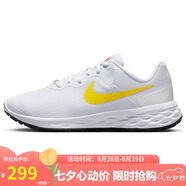 耐克NIKE馬拉松跑步鞋女REVOLUTION 6 NEXT運(yùn)動鞋DC3729-105白黃35.5