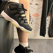 耐克（NIKE） Air Jordan 11AJ11女鞋黑色夜光外底防滑耐磨高幫復(fù)古運(yùn)動(dòng)籃球鞋 IB1378-001黑色 35.5 (225mm)