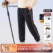 暇步士（Hush Puppies）童裝兒童褲子男女大童新款簡(jiǎn)約舒適百搭休閑長(cháng)褲 藏藍F款偏厚款 130