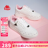 KAPPA男鞋板鞋男2025秋季新款小白鞋子男款情侶跑步鞋百搭休閑運動(dòng)鞋 冬日白/奶茶粉(女款） 37 (230mm)